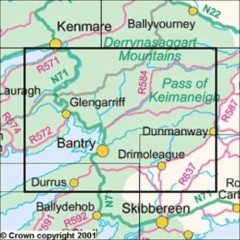 topografische-kaart-wandelkaart-85-discovery-cork-bantry-kerry